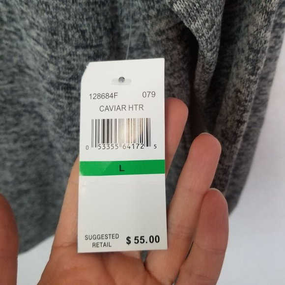 Haggar Mens L Gray 1/4 Zip Long Sleeves Cool 18" P - Picture 8 of 9